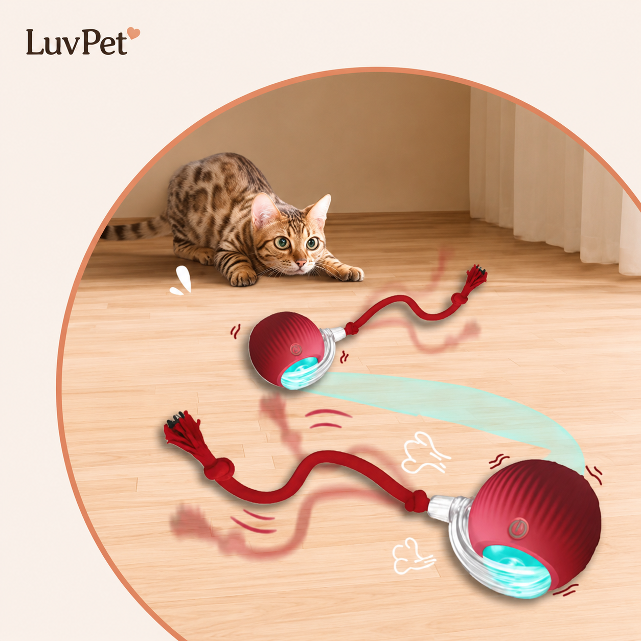 Bola Interativa Inteligente LuvPet com Desvio de Obstáculos - imagem principal