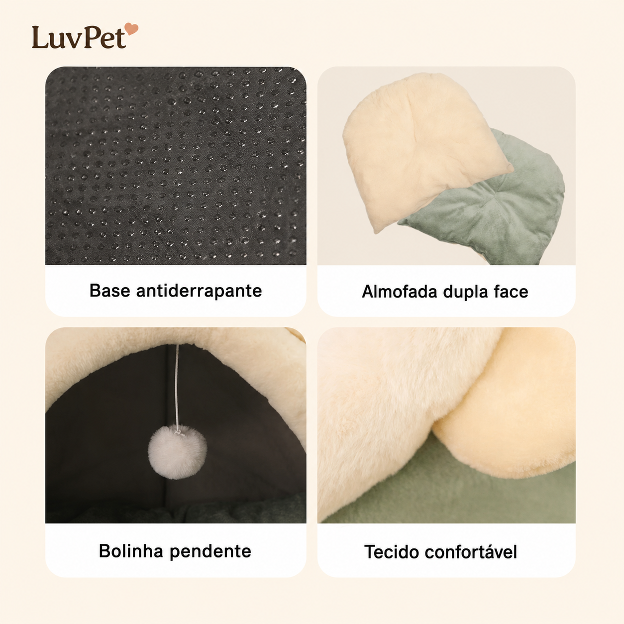 Cama Toca Pet Conforto Profundo Dobrável e Lavável