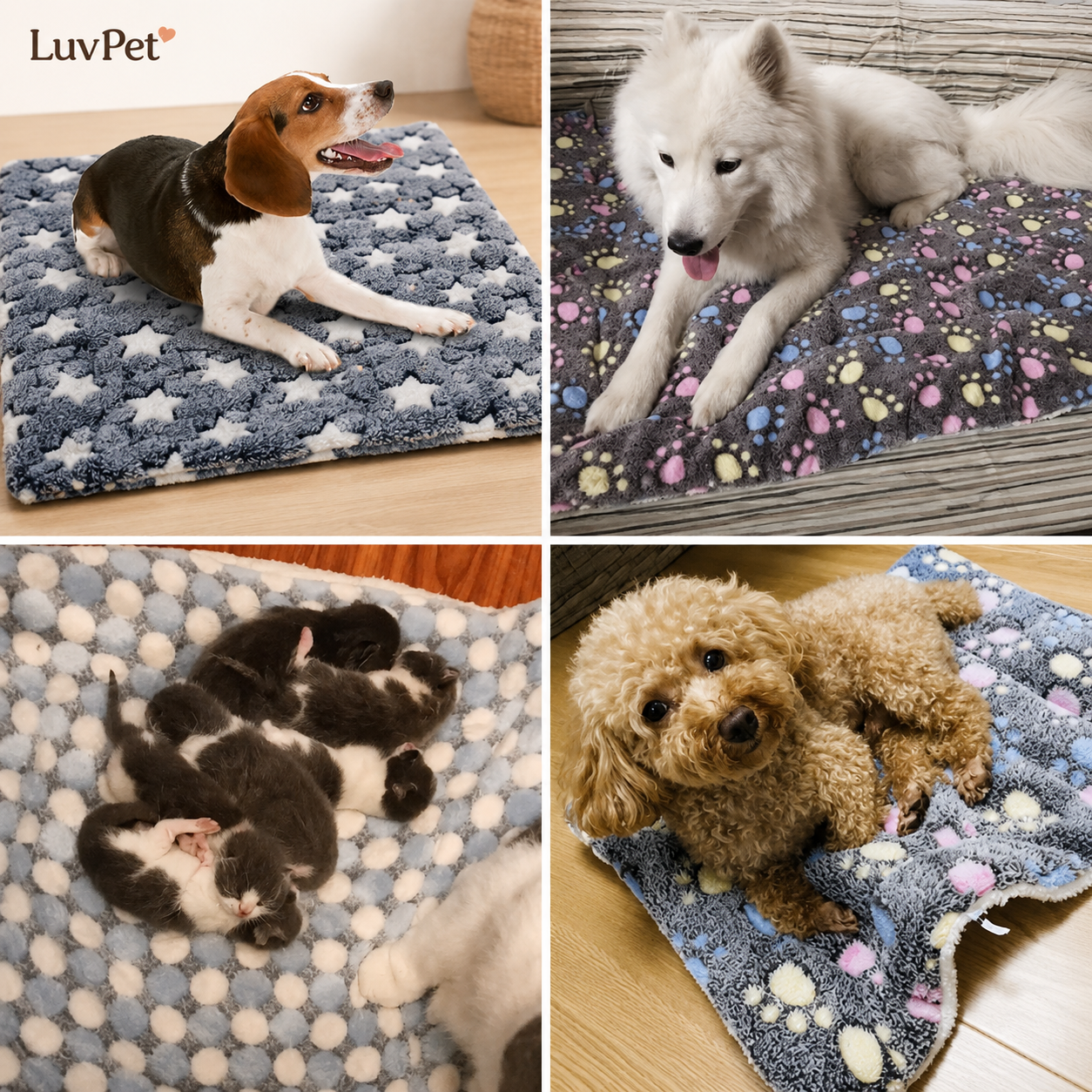 Cama Pet Aconchegante em Flanela para Cães e Gatos