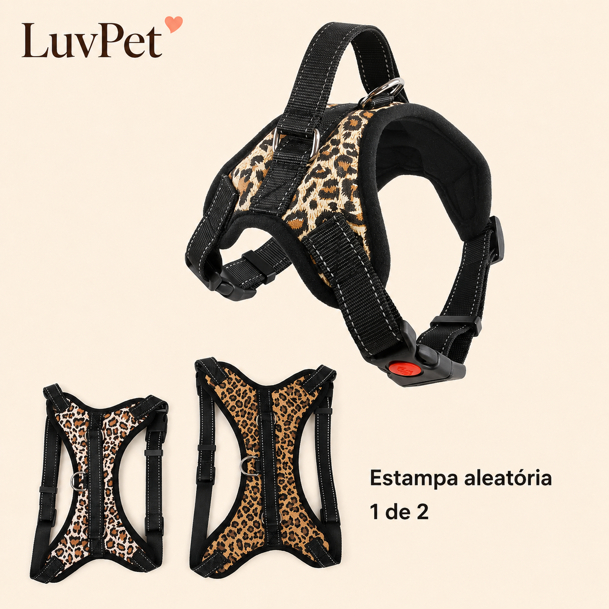 Peitoral Ajustável e Acolchoado para Cães