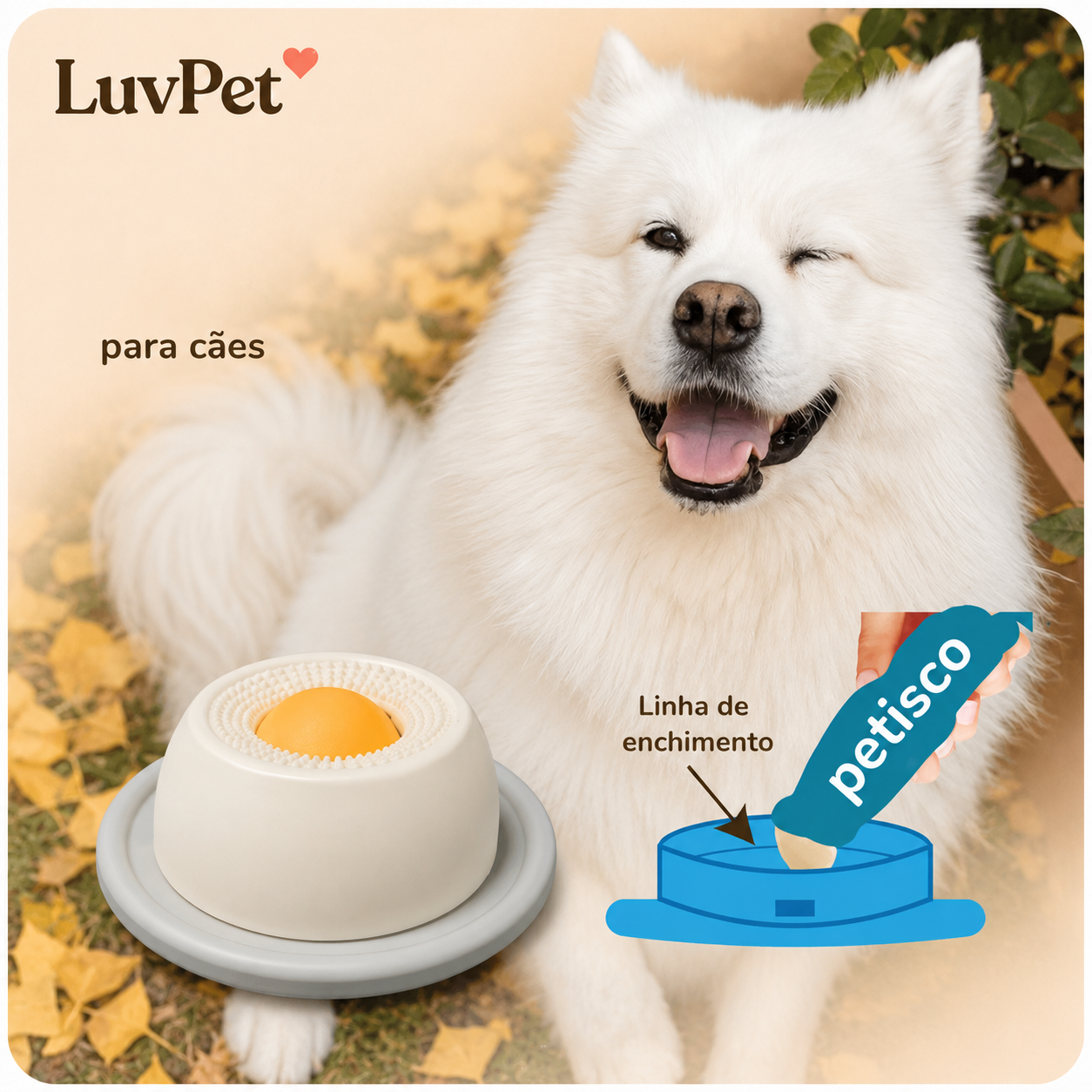 Comedouro Lento de Lamber para Cães e Gatos