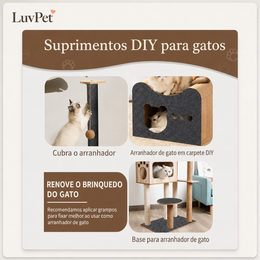 Tapete Arranhador Autoadesivo e Recortável para Gatos