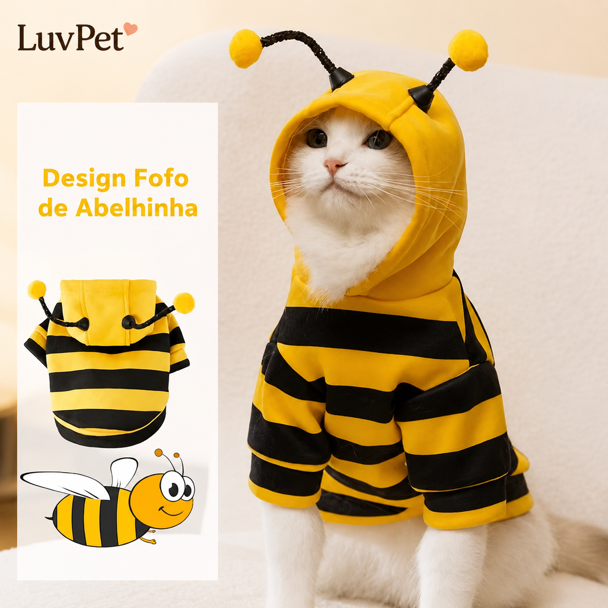 Roupa Pet de Abelhinha
