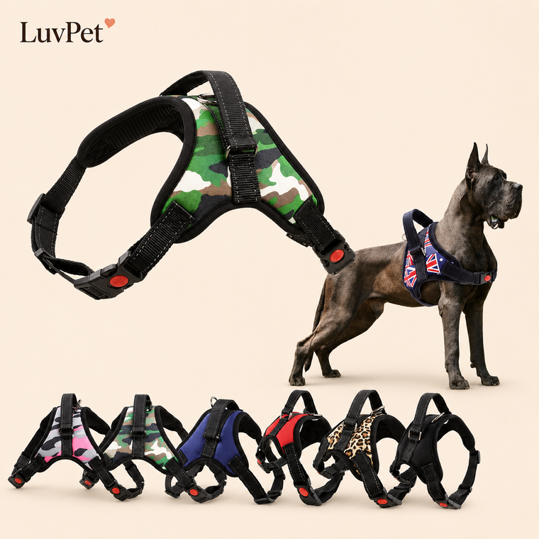 Peitoral Ajustável e Acolchoado para Cães