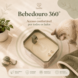 Fonte Bebedouro Automático USB para Gatos com Filtro