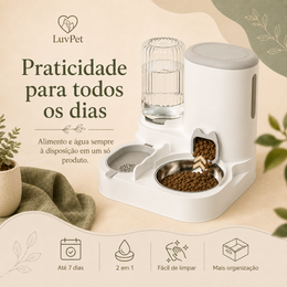 Comedouro Inteligente 2 em 1 com Reservatório de Água