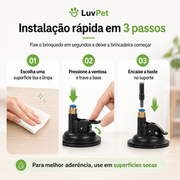 Brinquedo Caça-Penas Interativo para Gatos com Ventosa