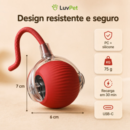 Bola Interativa Inteligente LuvPet com Desvio de Obstáculos