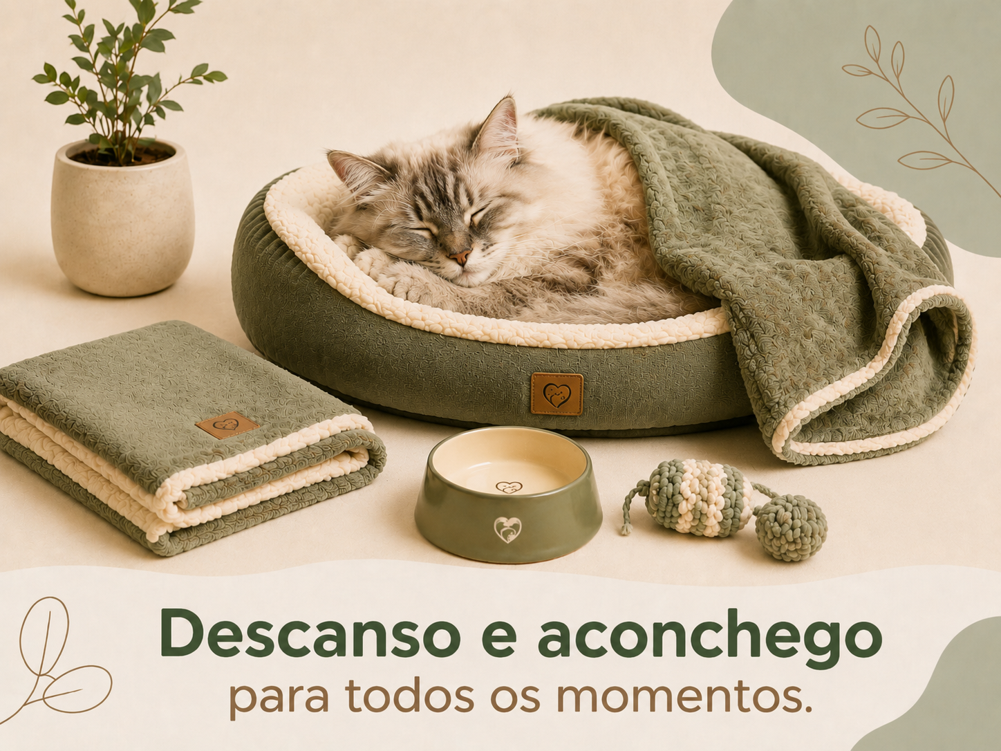 Gato descansando em uma caminha LuvPet