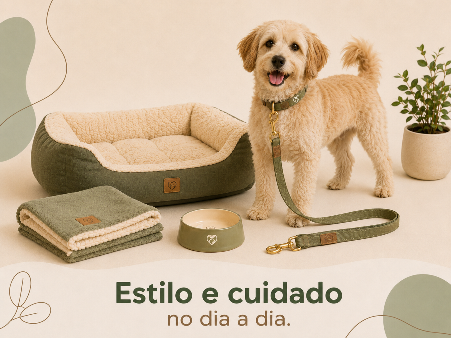 Cachorro com cama e acessorios LuvPet